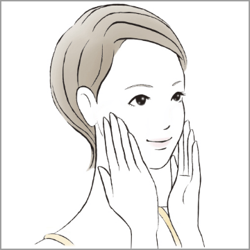プレ洗顔イラスト